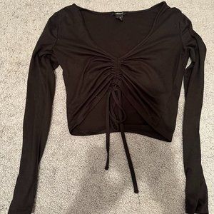 Forever 21 Cropped long sleeve shirt with strings